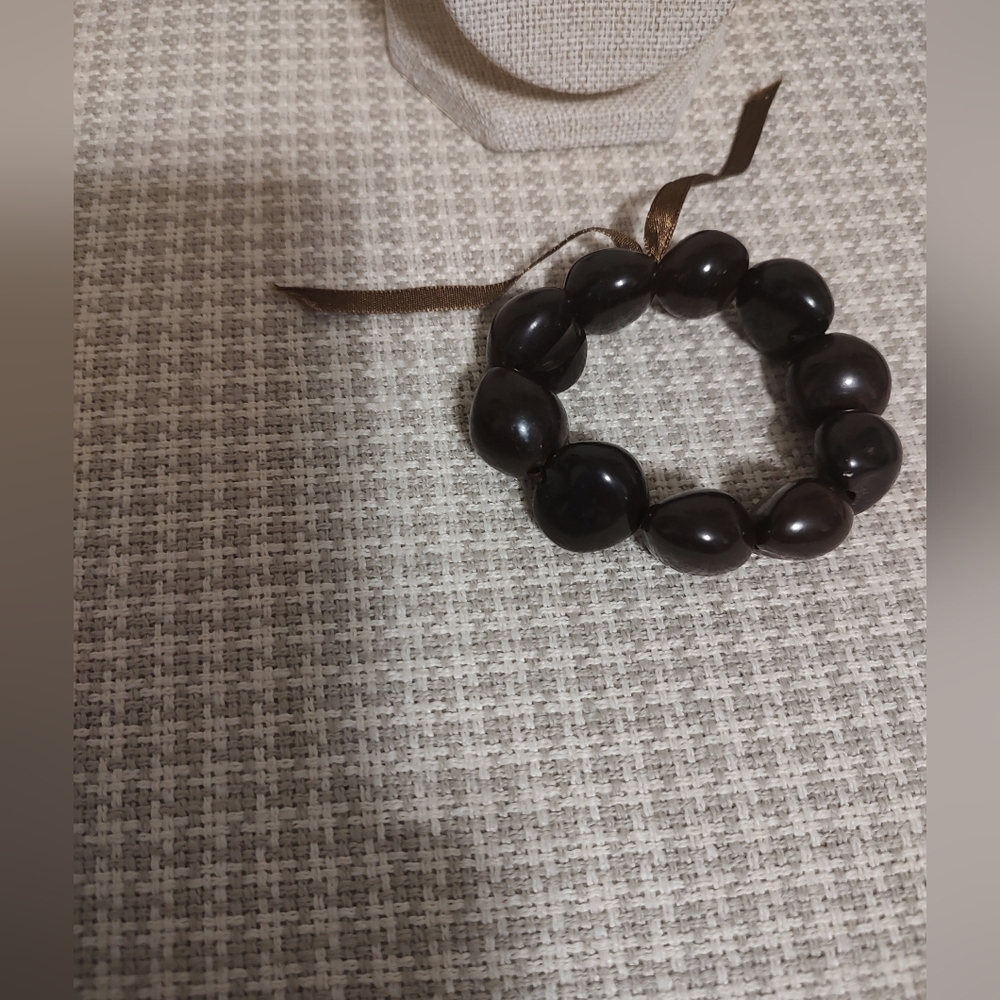 Black Beaded Stretch Bracelet - Women Accessories